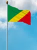 Flagi Congo tkaniny National Polyester Banner Latający 90 * 150 cm 3 * Flaga 5 stóp na całym świecie na całym świecie można dostosować