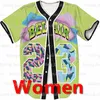 2021 Women Fashion Unisex 90s Tema Party Hip Hop Bel Air Baseball Jersey Kortärmad Toppar för födelsedag andningsbar vit storlek XS-3XL