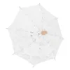 Guarda -chuvas Sun Umbrella Bridal White Bege Lace Parasol decorativo para casamento Po fantasia Party9035901