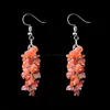 Boucles d'oreilles perlées en pierre naturelle de cristal Oeil de tigre Améthyste Agate Pierre Gland Dangle Crochet Boucles d'oreilles pour les femmes Mode Fine Jewelry volonté et sable