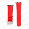 Watch Band Moda Hediye Saat Kayışı Kayışı iwatch 7 2 3 4 5 6 Serisi 38mm 44mm 41mm 45mm Bantları Deri Kemer Bilezik Bileklik Çizgili Kordonlu Saat Kahverengi Lüks Kadın Erkek