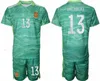 スペインのゴールキーパーGKサッカー1 Iker Casillas Jersey Set Goalie 13 Kepa Arrizabalaga 1 David de Gea 23 Pepe Reinaフットボールシャツキット2495947