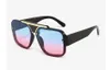 النظارات الشمسية الرجعية النظارات الشمسية الإطار مربع التدرج النساء الرجال العلامة التجارية مصمم خمر المتضخم ظلال سوداء نظارات شمسية Oculos De Sol
