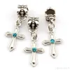 100Pcs/ Lue Blue Rhinestone Sword Shaped Cross Charm Dangle Bead For Jewelry Making Bracelet Necklace Findings 12mm*31mm