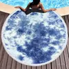 Moda Kişilik Kravat Boya Banyo Havlusu Süper Fiber Püskül ile Yuvarlak Plaj Havlusu Yoga Mat 150 cm * 150 cm 28 Renkler T500590