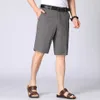 TFU Mäns Sommar Business Casual 100% Bomull Twill Shorts Fashion Solid Färg Vintage Tvättade Fickor Cargo 210714