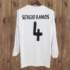 96 97 Zidane Long Rleeve Mens Retro Soccer Jerseys Raul R. Carlos Alonso Kaka 'Sergio Ramos Seedorf Football koszule