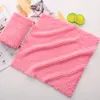 Zachte koraal fleece keuken handdoek veegt vodden super absorberend niet-stok olie reinigingsdoek remover schotel auto handdoeken lint gratis thuis reizen gemakkelijk te drogen Hy0167