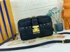 Kvinnors högkvalitativa kvällsklänning väska mode plaid läder messenger axelväskor handväska kamera väskor utställningsfest lyxig m59114 stor och liten