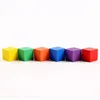 30 Pcs/Lot 3 X3CM beaucoup de couleurs Cubes en bois bâtiment empilé jouets en bois carrés