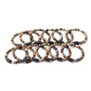 12 Constellation Classic Strands Couple Bracelet Photo Oeil de Tigre Pierre Naturelle Rond Perlé Bracelet Cordon Taille Libre Bracelets De Guérison