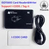 1Set 13.56MHz USB RFID 리더 ISO15693 카드 리더기 작성기 13.56MHz I 코드 SLI / I 코드 SLIX RFID 액세스 리더 무료 SDK + 데모 ​​W2093
