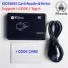 1set 13.56MHz USB RFID Leitor ISO15693 Leitor de Cartões Escritor 13.56MHz I Código SLI / I CÓDIGO SLIX RFID Access Leitor Leitura Longa Leite Distância com Free SDK + Demo W2093