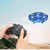 Nova Versão Relógio Mão Controle Mini UFO Brinquedo Indução Drone Luz LED Quadcopter Voando Brinquedo Bola Bola Fábrica Atacado 5 Modos Sem Headless Aviões Indutivo