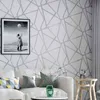 Grijze geometrische behang voor woonkamer slaapkamer grijs wit patroon modern design muur papier rol home decor 210722