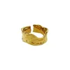 Klusterringar 2021 Trend retro oregelbunden 18k guld ￶ppen finger f￶r kvinnor vridna boll resizable smycken m￤n m￤ssing bas