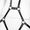 Belts 1 set Sexy Women Leather Harness Underwear Garter men Punk Gothic Suspenders Bondage Straps Bra Body Lingerie 2104218430799