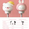 USB Night Light Cat Duck Rabbit Cute Cartoon Bedside Lamp 3 Brightness Pat Remote Control for Baby Kid Bedroom Decoration