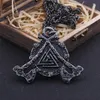 Kolye Kolye Demir Renk Viking Balta Ve Odin Rune Kolye Ile Paslanmaz Çelik Zincir Ile Erkekler Hediye Ahşap Kutu