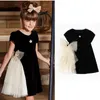BEAlAHOLLY Yeni Lüks Çocuk Giyim Asil Siyah Kuğu Şampanya Prenses Elbise Bebek Kız Parti Elbise Q0716