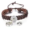 Braceletas Charm 10 set/ lote 18 mm Botón Snap Accesorios Hallazgos para hacer pulsera de cuero de bricolaje Snapas Snaps Jewelry269m