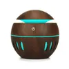 130ml Electric Air Humidifier Essential Aroma Oil Diffuser USB Rechargeable Wood Grain Humidifiers with 7 Color LED Lights4716072