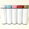 Sublimation LED Digital Temperature Display 500ml Water Bottle Stainless Steel Double Wall Skinny Tumbler Outdoor Portable Smart Cups