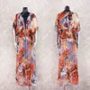 Kaftan Beach Chiffon Cover up Pareos de Playa Mujer Wear Oversize Bikini Robe Plage Sarong Tunic #Q1030 210420