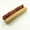 Brosse de nettoyage longue pour vêtements, rangement de garde-robe, Portable, manche en poils de cheval en bois, tissu en cuir vernis, canapé Ok