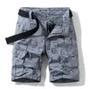 Sommar last shorts män camouflage bomull khaki jogger lösa casual outwear overalls 210714