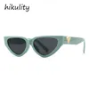 Lunettes de soleil 2021 Cat Eye for Women Black Léopard Gradient Small Cateye Sun Glasse