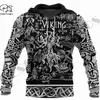 Sweats à capuche pour hommes PLstar Cosmos 3DPrinted Est Viking Symbol Unique Hrajuku Funny Streetwear Premium Unisex Casual Hoodies/Zip/Swea