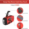 AM/FM NOAA Solar Weather Portable Radio With 2000 MAh Waterproof Solar Hand Crank LED Flashlight charger UF160