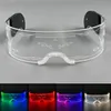 Moda Fajne Okulary LED Luminous Neon Light up Okulary Świecące Rave Kostium Okulary Boże Narodzenie Halloween Dostarcza DJ Klub Rekwizyty Y0730