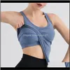 Outfits Vest With Chest Pad Yoga Tops Vestbra Fitness Women Sport Sexy Shirt Gym Sports Tank Top Workout Running Clothing 8R22M Vdien