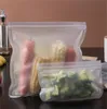 Food Storage Bag Frosted PEVA Silicone Kitchen Fresh-keeping Organizer Reusable Freezer Pouch Zipper Leakproof Top Fruits Bags KKB6999