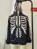 Мужская уличная одежда High Street Skull Skeleton Print Hoodie Jackets Oversized Casual Sweatshirt Fashion Vintage Coats Осень S-4XL