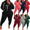 Moda Mulheres Tracksuits Maxi Dois Pedaço Set Sportswear Manga Longa Hoodies Jogging Sportsuit para senhoras Casual K8436