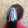 Meisje 5quot Korker Ponytail houders Korkers krullende linten streamers korkerhaar bobbels bows flowereelastic school boosters headw9581305