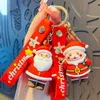 2021 Christmas Cartoon Santa Claus Key Chain Creative Car Doll Bag Couple Pendant Accessories G1019