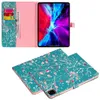 Funda para tableta a prueba de golpes para Apple iPad 10.2 Mini 6/5/4 Air 3/2/1 Pro 11/10.5/9.7 pulgadas Patrón de planta animal Funda protectora de cuero PU con función atril y ranuras para tarjetas