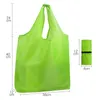 NEW12 Colors Solid color Portable Folding Bag Eco Friendly Nylon Grocery Shopping Bag Tote Pouch Organizer CCD9642