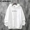 CnHnOH Männer Hip Hop Sweatshirt Hoodie Schmetterling Streetwear Harajuku Pullover Baumwolle Fleece Winter Herbst Schwarz 210813