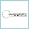 Portachiavi Fashion Aessories I Love You Most More The End Portachiavi creativi Win Couples Portachiavi Portachiavi in acciaio inossidabile Bomboniera Goccia