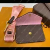 Women's handbags bag 2 pieces set Designers of mens wallet flower crossbody bag ladies purses251E