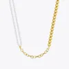 Bollar Pearl Neckor for Women Gold Color Halsband Rostfritt st￥l Fashion Jewelry Choker Pulseras Naszyjnik P203173 Kedjor