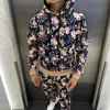 Yeni Moda Streetwear erkek Kapşonlu Setleri 3D Dijital Baskı Rahat Spor Büyük Cepler Ceket Kazak + Pantolon 2 Parça Suits X0909