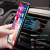 Rund magnetisk hållare Ställmagnet Mobiltelefonfäste 360 ​​graders rotation Universal biltelefon Håll för mobiltelefoner med detaljhandeln