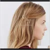 Klipp Barrettes smycken droppleverans 2021 mode Europa style stift hårnål guld eller sier färg pläterad för kvinnor flickor älskar hårklipp gåva
