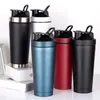 Protein Shaker Cup Edelstahl isolierte Becher Wasserflasche Outdoor Gym Training Getränk Pulver Milch Mixer Reise tragbare Flaschen WLL918